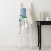 クリスマスの冬の雪だるま滑りやすいジョー緑のスカーフm シェルパブランケット (インサイチュ)