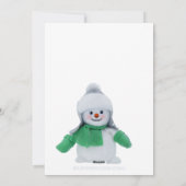 クリスマスの冬の雪だるま滑りやすいジョー緑のスカーフm シーズンカード (裏面)