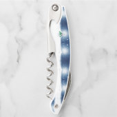 クリスマスの冬の雪だるま滑りやすいジョー緑のスカーフm ソムリエナイフ (正面)