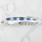 クリスマスの冬の雪だるま滑りやすいジョー緑のスカーフm ソムリエナイフ (正面)