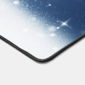 クリスマスの冬の雪だるま滑りやすいジョー緑のスカーフm デスクマット (コーナー)