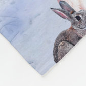 クリスマスの冬の雪に覆われた木のライト フリースブランケット (角)