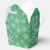 クリスマスの冬の雪の雪の花が降る緑 フェイバーボックス (オープン)