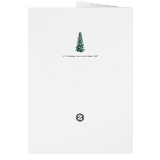 クリスマスの冬の雪は1枚のI愛カードを孤色に変色させます (裏面)