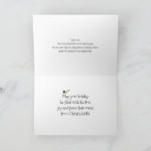 クリスマスの冬の霜と鳥の聖書 シーズンカード (内部)