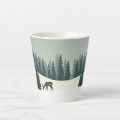 クリスマスの冬の風景 カフェラテマグ (正面)