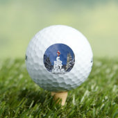 クリスマスの冬の風景 ゴルフボール (インサイチュ 木)