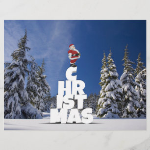 クリスマスの冬の風景 チラシ