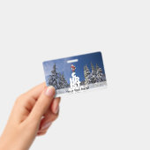 クリスマスの冬の風景 バッジ (手持ち)