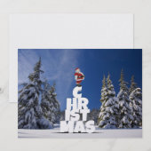 クリスマスの冬の風景 招待状 (正面/裏面)
