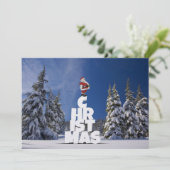 クリスマスの冬の風景 招待状 (スタンド正面)