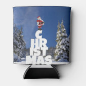 クリスマスの冬の風景 缶クーラー (正面)