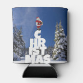 クリスマスの冬の風景 缶クーラー (裏面)