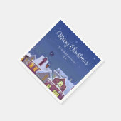 クリスマスの冬の風物詩 スタンダードカクテルナプキン (角)