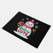 クリスマスの冬の魅力に包まれて スノーカワイイ！ ドアマット (アングル)
