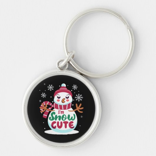 クリスマスの冬の魅力に包まれて Snow Cute! キーホルダー (正面)