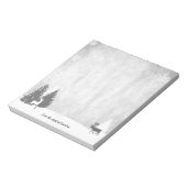 クリスマスの冬パーソナライズされた風景 ノートパッド (回転)