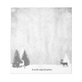 クリスマスの冬パーソナライズされた風景 ノートパッド (正面)