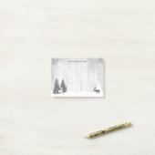 クリスマスの冬パーソナライズされた風景 ポストイット (デスク上)