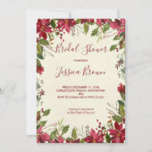 クリスマスの冬休みのブライダルシャワーの招待 招待状 (正面)