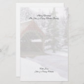 クリスマスの冬場面文房具 便箋 (正面/裏面)