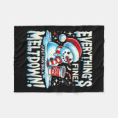 クリスマスの冬素晴らしは、すべてがちょうどメルトを持っている フリースブランケット (正面(横))