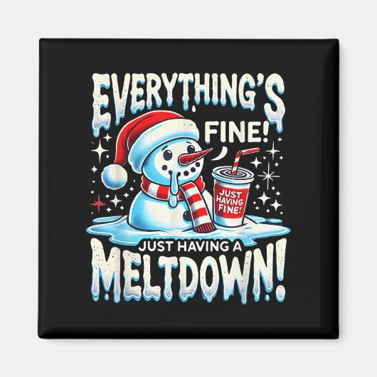 クリスマスの冬素晴らしは、すべてがちょうどメルトを持っている マグネット (正面)