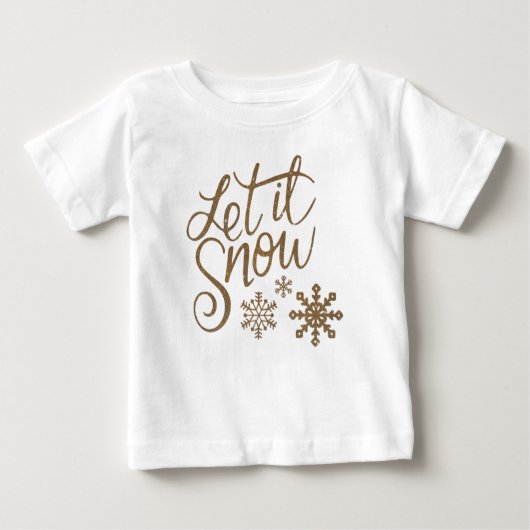 クリスマスの冬雪 ベビーTシャツ (正面)