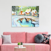 クリスマスの冬 キャンバスプリント (インサイチュ (リビング))