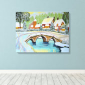 クリスマスの冬 キャンバスプリント (インサイチュ (ウッドフロア))