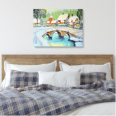 クリスマスの冬 キャンバスプリント (インサイチュ (寝室))