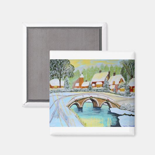 クリスマスの冬 マグネット (正面/裏面)