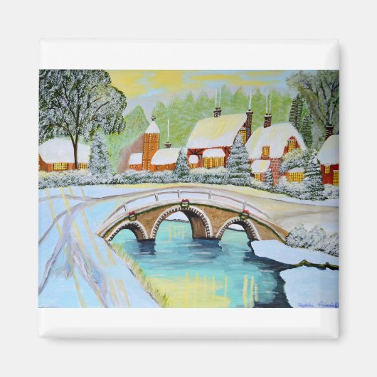 クリスマスの冬 マグネット (正面)