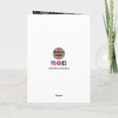 クリスマスの冬 – 白黒 カード (裏面)