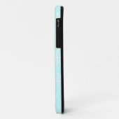 クリスマスの凍った青い雪の結晶模様 Case-Mate iPhoneケース (裏面/左)