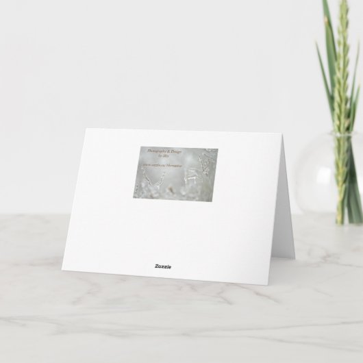 クリスマスの凍らされた枝の動物の鳥のすずめ シーズンカード (裏面)