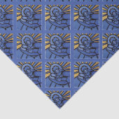 クリスマスの出生のイエス・キリストモダンなメリーヨセフの青 薄葉紙 (詳細)