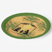 クリスマスの出生のコラージュ ペーパープレート (アングル)