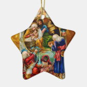 クリスマスの出生の星のオーナメント セラミックオーナメント (左)