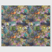 クリスマスの出生の水彩画 ラッピングペーパー (フラット)