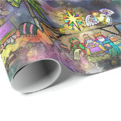 クリスマスの出生の水彩画 ラッピングペーパー (ロールコーナー)