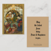 クリスマスの出生の直感の挨拶の神聖なカード 名刺 (正面/裏面)