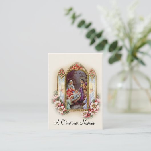 クリスマスの出生のNovenaのイエス・キリストメリーの神聖なカード 名刺 (スタンド正面)