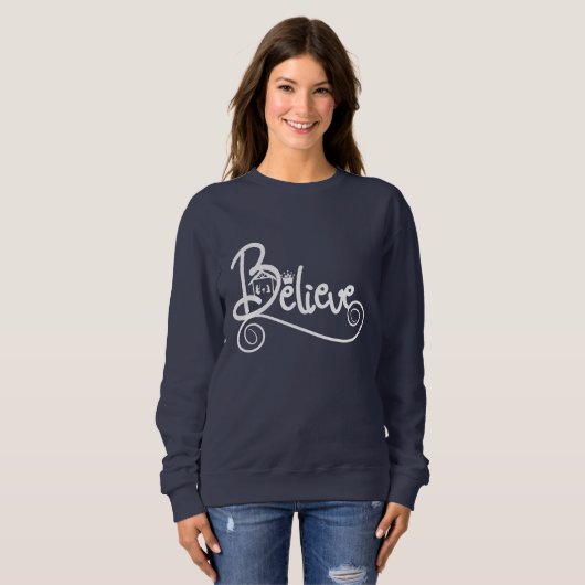 クリスマスの出生を信じて下さい スウェットシャツ (正面フル)