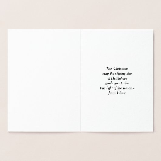 クリスマスの出生キリスト教の宗教イエス・キリスト 箔カード (内部)