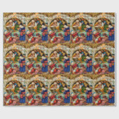 クリスマスの出生場面 ラッピングペーパー (フラット)