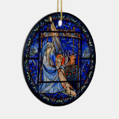 クリスマスの出生 + 日付(2012年) セラミックオーナメント (右)