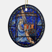 クリスマスの出生 + 日付(2012年) セラミックオーナメント (左)