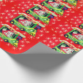 クリスマスの列車の乗車 ラッピングペーパー (角)