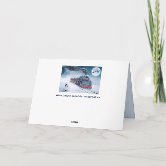 クリスマスの列車の挨拶状 シーズンカード (裏面)